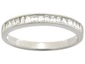 Baguette cut channel set diamond wedding ring